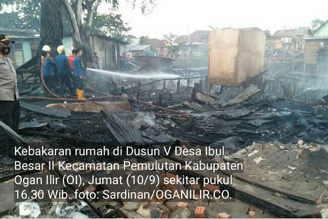 9 Rumah Hangus di Ibul Besar, Diduga Bocil Main Api