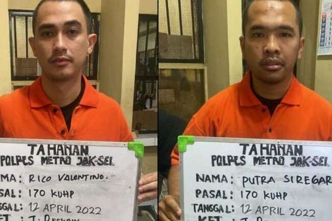 Kasus Pengeroyokan, Putra Siregar dan Pesinetron Rico Valentino Ditangkap