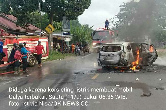 Sebulan Lunas Calya Terbakar, Diduga Korsleting