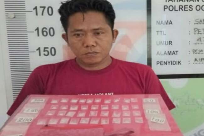 Sandi Ditangkap, 38 Paket Sabu Gagal Edar