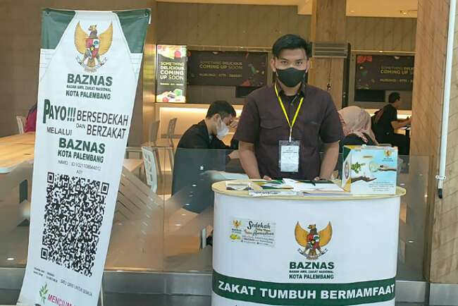 Jemput Bola, Baznas Kota Palembang Buka Stand Zakat mall, pasar dan kecamatan