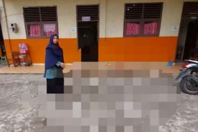 Halaman Sekolah Mendadak Banjir Darah di Pagi Hari, Ibu dan Anak Ditikam, Suasana Mencekam