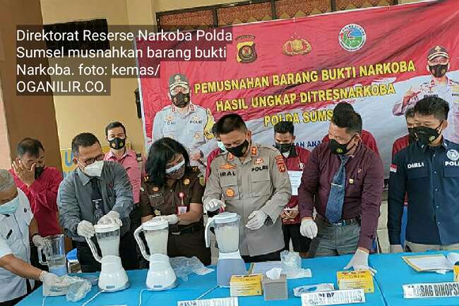 Jihad Lawan Narkoba, Polda Sumsel Blender 3 Kg Sabu