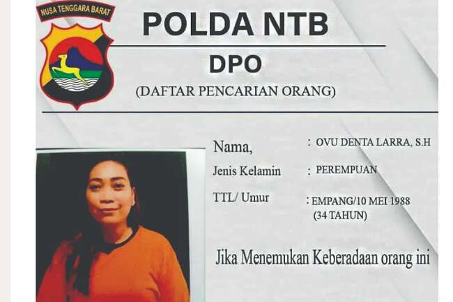 Oknum Pengacara Wanita Ini Masuk DPO Polda NTB