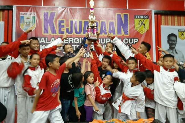 Karateka OKI, Sabet Juara Umum 1 Piala Bergilir Bupati Cup Banyuasin