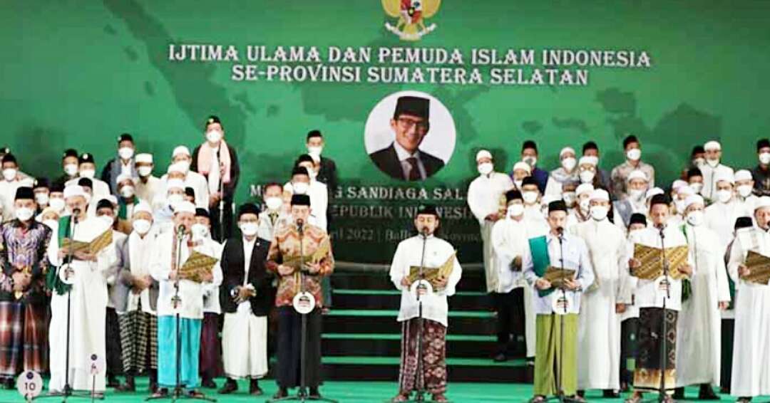 Ini Pesan Sandiaga Uno ‘Virtual’ Saat Deklarasi Capres Ijtima Ulama Sumsel