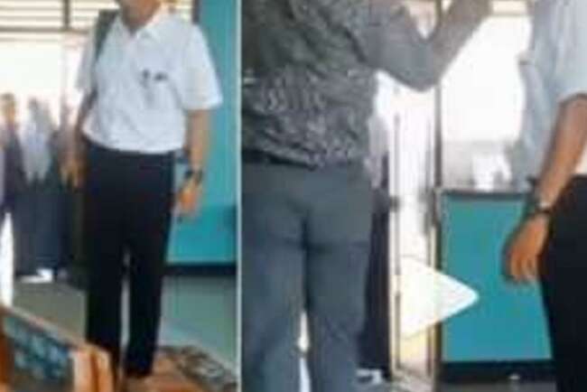 Viral, Siswa Tega Tampar Gurunya Usai Dibangunkan di Ruang Kelas