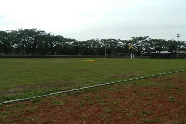 Lapangan Bola Segitiga Emas Helipad Kapolri Ke OKI