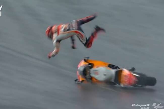 Insiden Mandalika Terulang, Marquez Alami Highside Lagi di Algarve