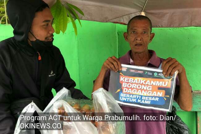 ACT Prabumulih Borong Produk Pedagang UMKM untuk Pejuang Nafkah 