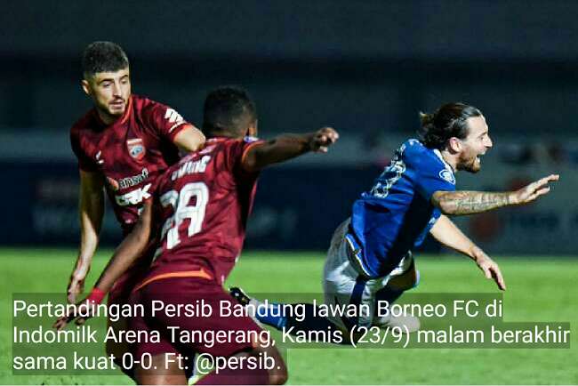 Persib vs Borneo FC Imbang, Gagal Kudeta PSM Makassar