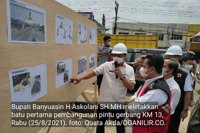 Pintu Gerbang Masuk Banyuasin di Km-13 Tanah Mas Siap Dibangun