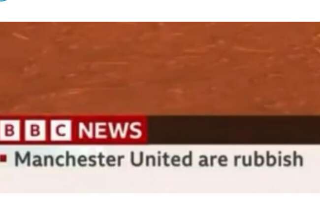 BBC Bikin Blunder, Sebut Manchester United Sampah