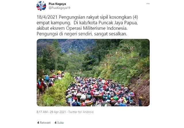 Ternyata Hoax, Itu Foto Lawas Pengungsi Papua yang Takut KKB