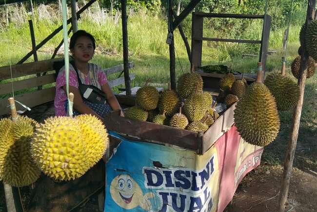 Jalinsum Banjir Pedagang Durian Dadakan