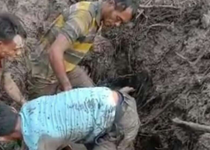 Penemuan Mayat di Kubangan Lumpur  Sungai Menang OKI, Polres OKI Masih Lakukan Penyelidikan