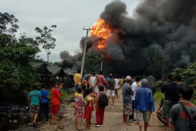 Lokasi Masak Minyak Meledak Nyaris Sambar Rumah Warga